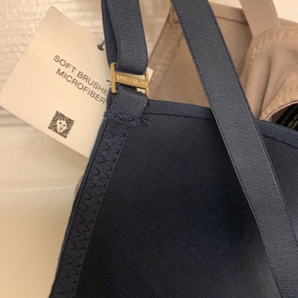 2 Pack Anne Klein 34C Bras Navy Tan Lace Trim Excellent Quality NWT - Picture 6 of 8